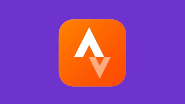 orange Strava logo on purple background